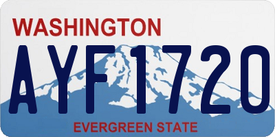 WA license plate AYF1720
