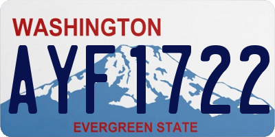 WA license plate AYF1722