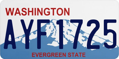 WA license plate AYF1725