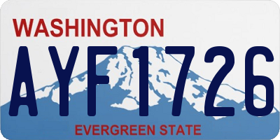 WA license plate AYF1726