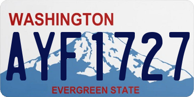 WA license plate AYF1727
