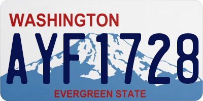 WA license plate AYF1728
