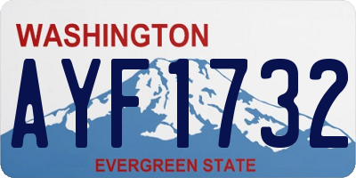 WA license plate AYF1732