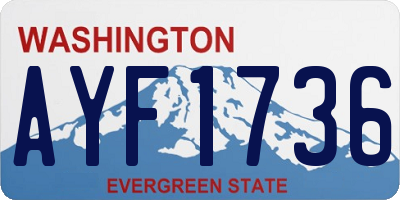 WA license plate AYF1736