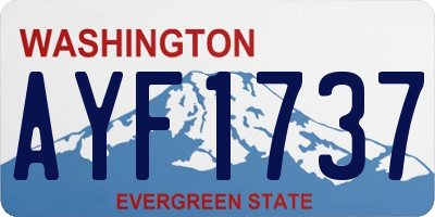 WA license plate AYF1737