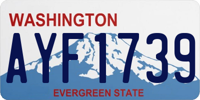 WA license plate AYF1739