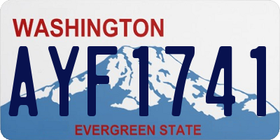WA license plate AYF1741