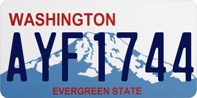 WA license plate AYF1744
