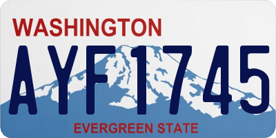 WA license plate AYF1745