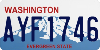 WA license plate AYF1746