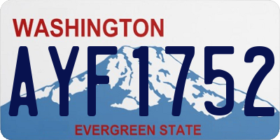 WA license plate AYF1752