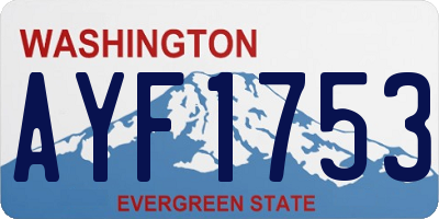 WA license plate AYF1753