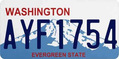 WA license plate AYF1754