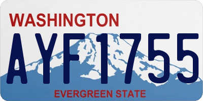 WA license plate AYF1755