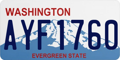 WA license plate AYF1760