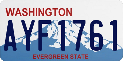 WA license plate AYF1761