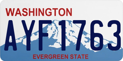 WA license plate AYF1763
