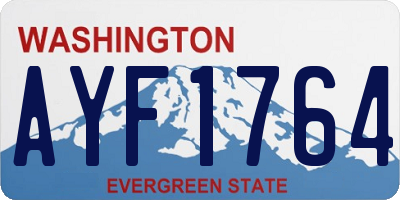 WA license plate AYF1764