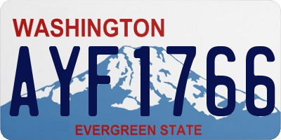 WA license plate AYF1766