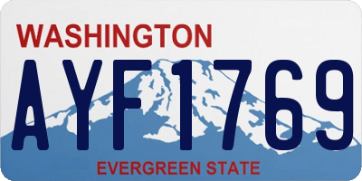 WA license plate AYF1769