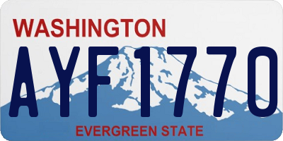 WA license plate AYF1770
