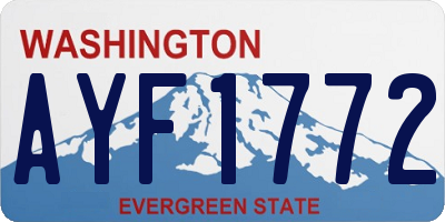 WA license plate AYF1772