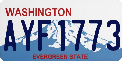 WA license plate AYF1773