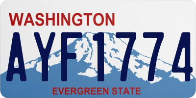 WA license plate AYF1774