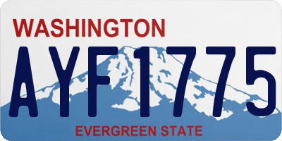 WA license plate AYF1775