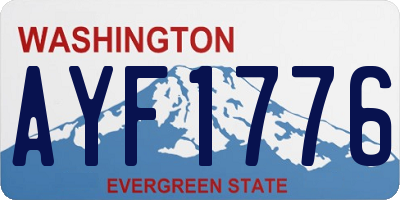 WA license plate AYF1776