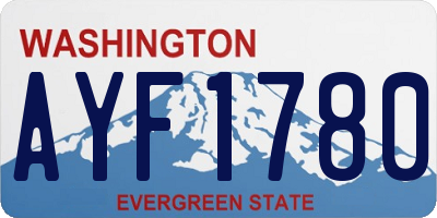 WA license plate AYF1780