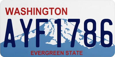 WA license plate AYF1786
