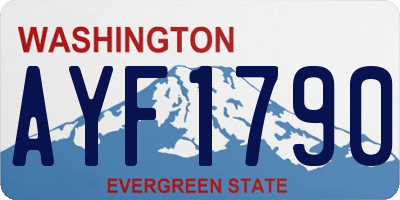 WA license plate AYF1790