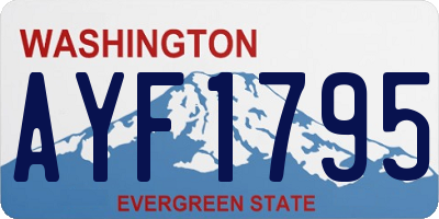 WA license plate AYF1795