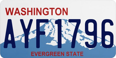 WA license plate AYF1796