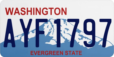 WA license plate AYF1797