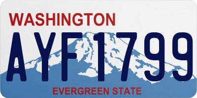 WA license plate AYF1799