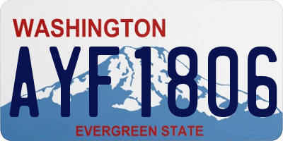 WA license plate AYF1806