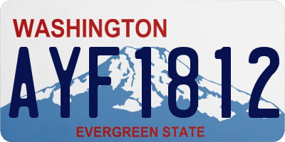 WA license plate AYF1812