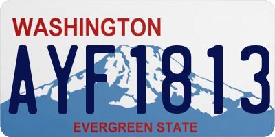 WA license plate AYF1813