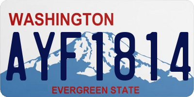 WA license plate AYF1814