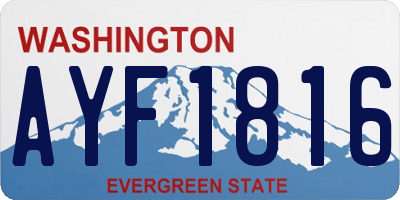 WA license plate AYF1816