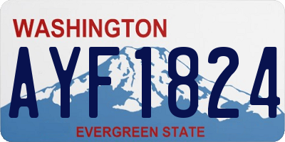WA license plate AYF1824
