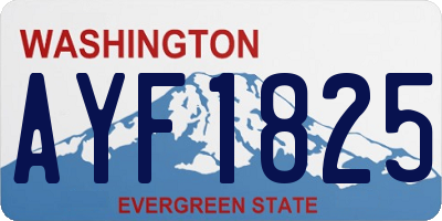 WA license plate AYF1825