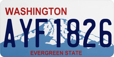WA license plate AYF1826