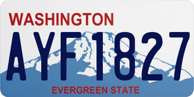 WA license plate AYF1827