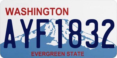 WA license plate AYF1832