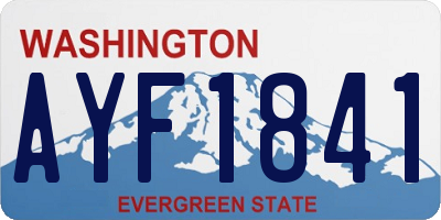 WA license plate AYF1841