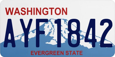 WA license plate AYF1842