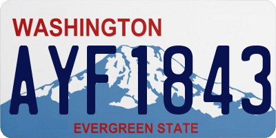WA license plate AYF1843